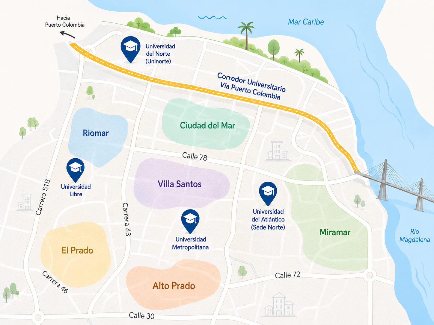 Mapa de Barranquilla
